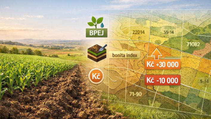 Co je bonita BPEJ a jak ovlivňuje cenu zemědělské půdy