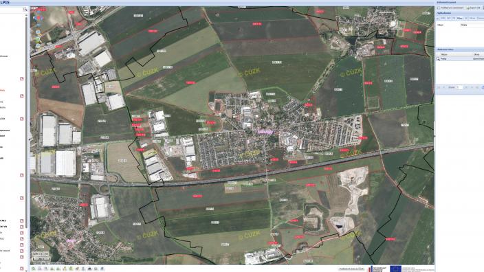 Ukázka veřejného registru půdy